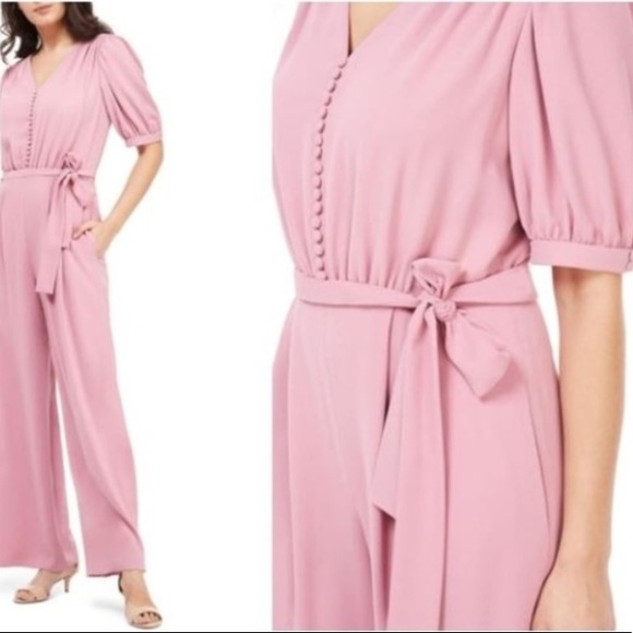 Gal Meets Glam Gabriella Waist Tie Jumpsuit - Picture 3 of 8